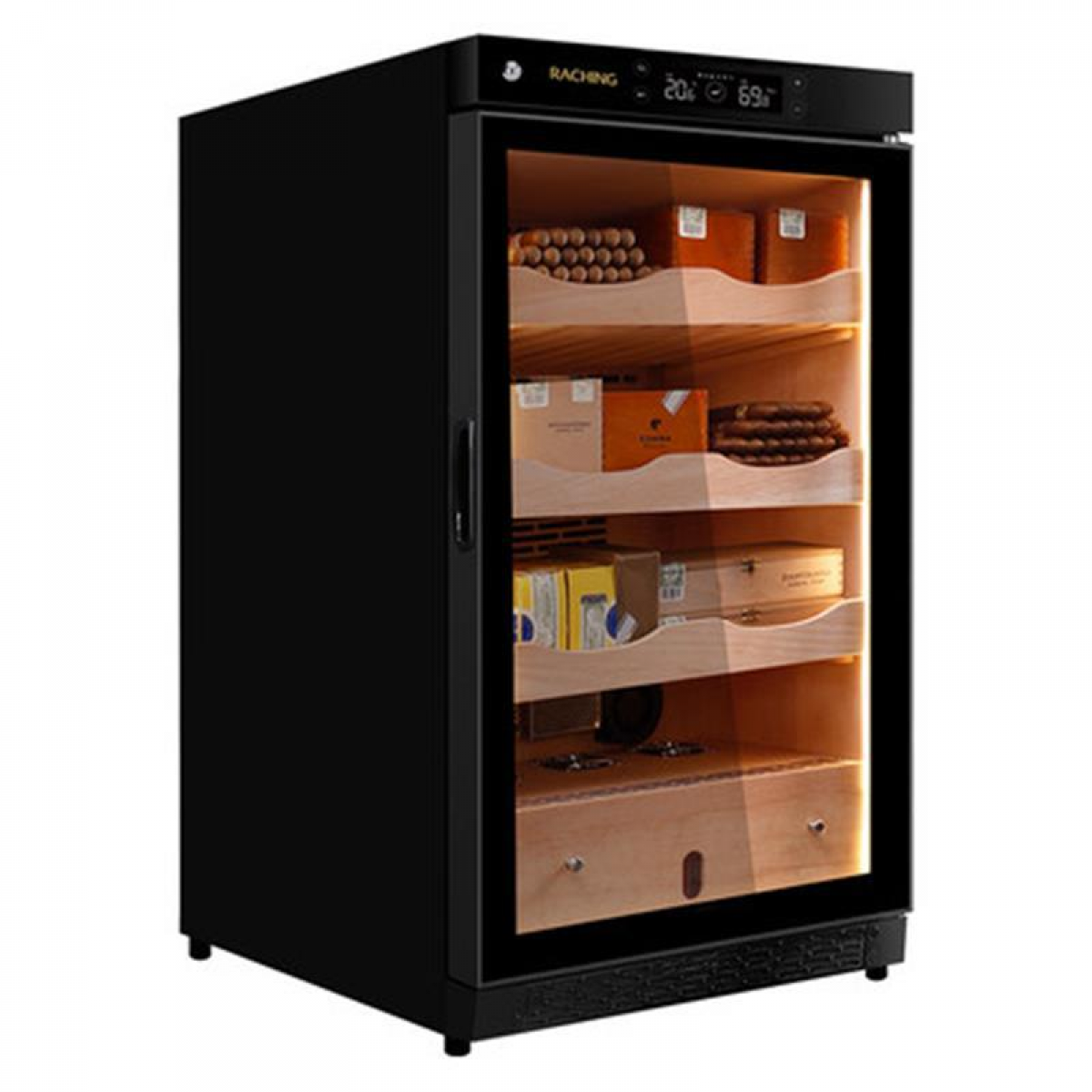 Vincellar C150A-SPBK 3層恆溫雪茄櫃 (星空黑/西班牙雪松木)